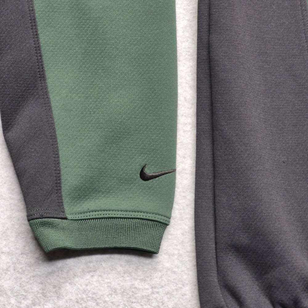 Nike Golf Therma-Fit Sweater Mens M Green Black Colorblock Performance Pullover - Picture 16 of 16